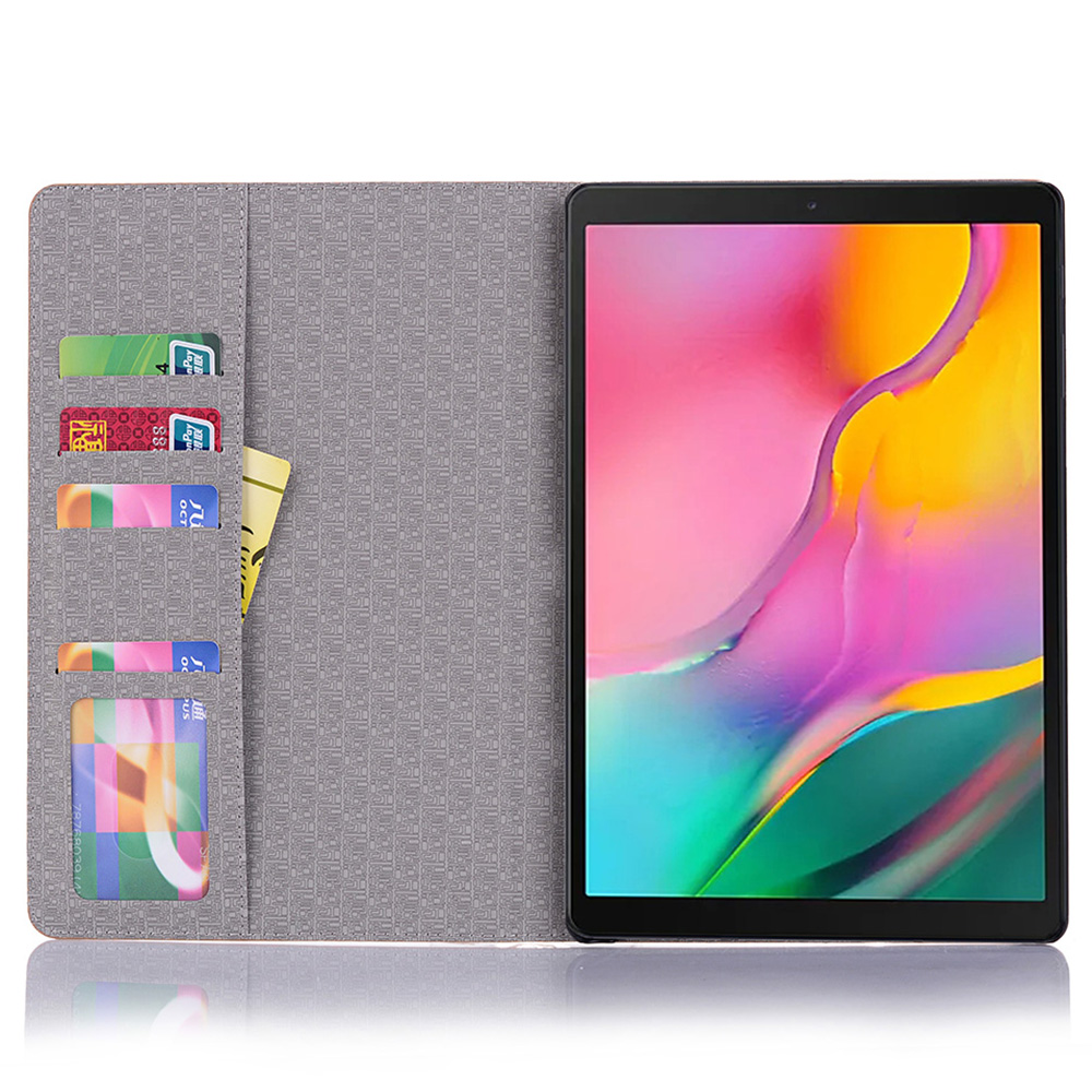 เคส Samsung Galaxy Tab A 8.0 (2019) T290 / T295 #เคสฝาพับกระเป๋าสตางค์หนัง PU สมาร์ท 2 สี Bi-color Smart Stripe Leather Wallet