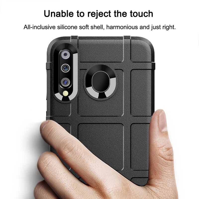 Case Samsung Galaxy A20s #เคสฝาหลัง Rugged Shield Series Soft Silicone Shock Absorption Matte กันกระแทก