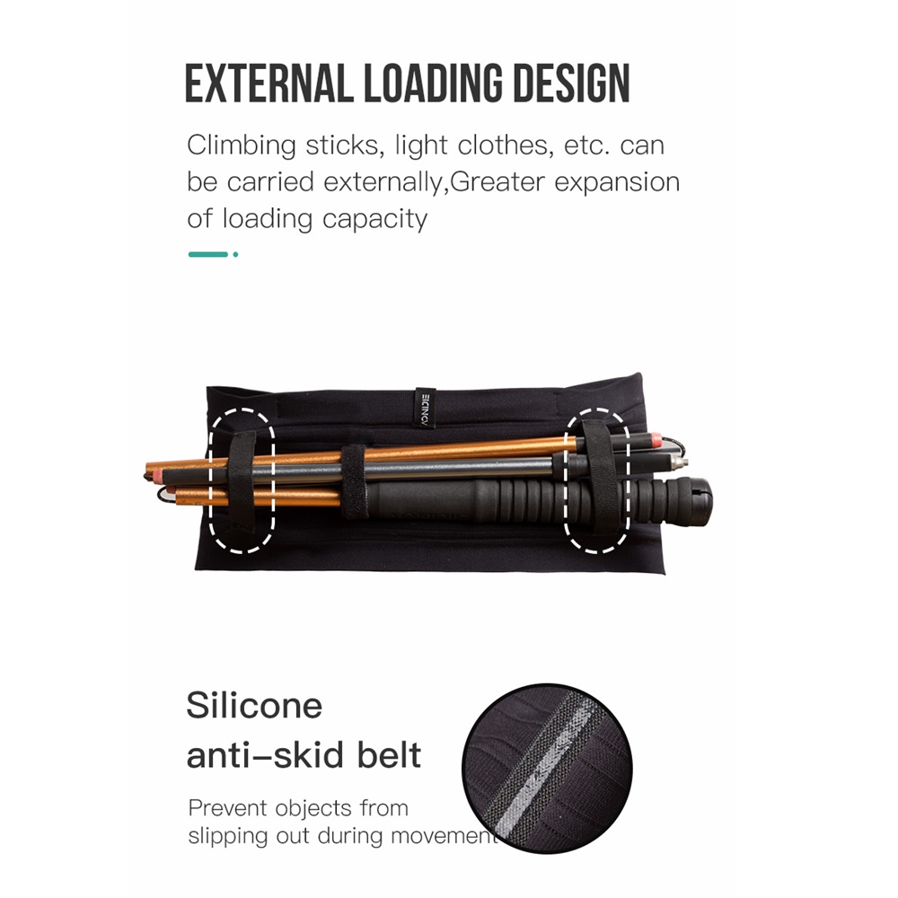 กระเป๋าคาดเอว สายติด bib ใส่ของได้รอบ คล้องไม้เท้าเทรล ของแท้จาก AONIJIE (A29)