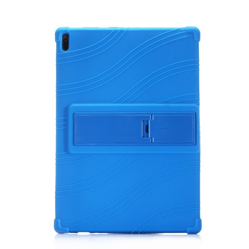 Case Lenovo Tab4 10 Plus #เคสฝาหลังซิลิโคนนิ่มมีขาตั้ง Soft Silicone Case Back Cover with Stand