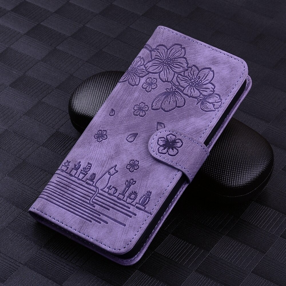 เคส iPhone 6s Plus / 6 Plus#เคสฝาพับปกหนัง PU ลายดอกไม้พร้อมช่องใส่บัตร พับวางตั้งได้สไตล์แบบกระเป๋าสตางค์