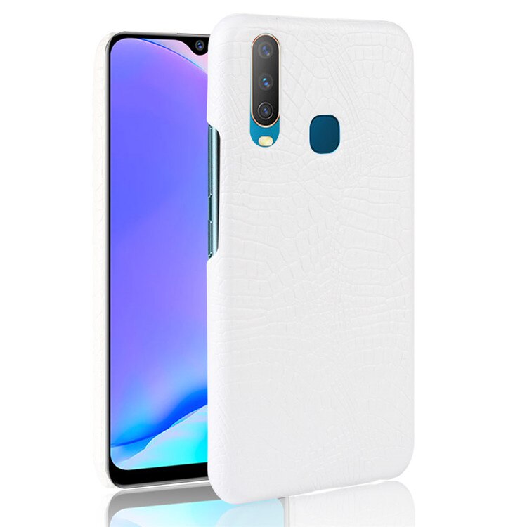 Case vivo Y17 #เคสฝาหลังพลาสติกแข็งเคลือบหนัง PU ลายหนังจระเข้