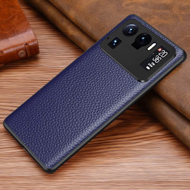 เคส Xiaomi Mi 11 Ultra #เคสฝาหลังหนังแท้ผิวลิ้นจี่ Luxury Well-Protected Litchi Texture Genuine Leather Coated TPU Protector