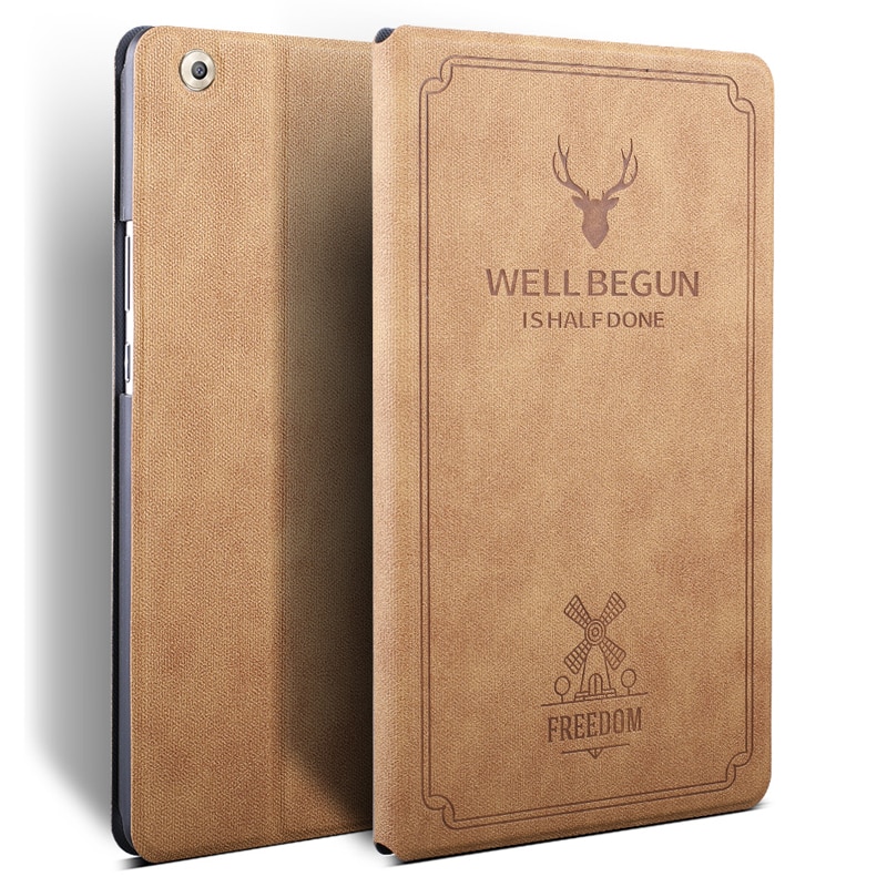 Case Huawei MediaPad M3 8.4 #เคสฝาพับหนัง PU แบบสมาร์ท Imprint Deer and Quote Flip