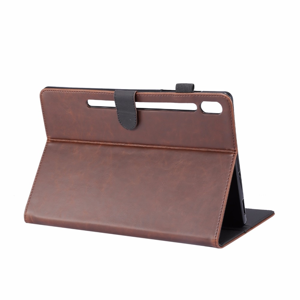 Case Samsung Galaxy Tab S6 T860 T865 #เคสแบบฝาพับหนัง PU ผิวหนังม้า Crazy Horse Texture PU Leather Wallet