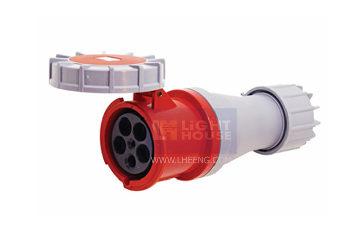 HTN-2351 "DAKO PLUG" เต้ารับกลางทางกันน้ำ (3P+N+E) 63A 400V IP67