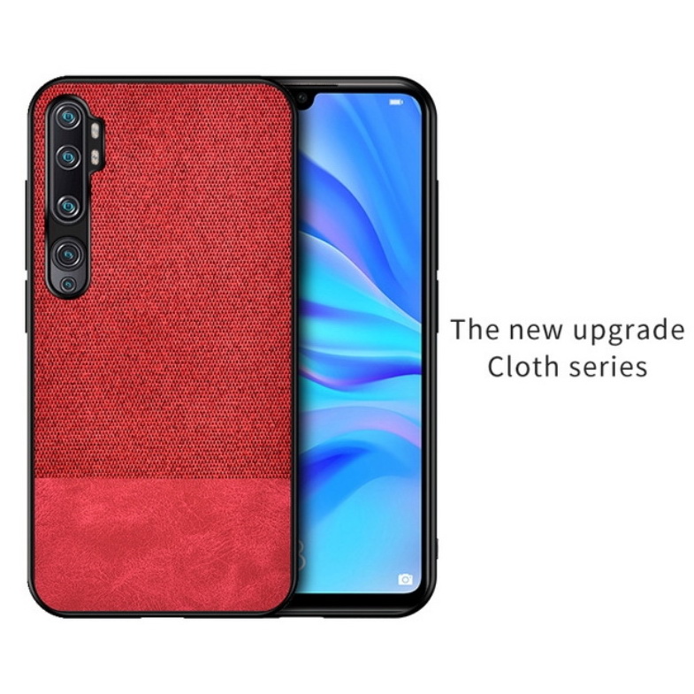 Case Xiaomi Mi Note 10 Pro #เคสฝาหลังรูปแบบ Cloth Texture PU Leather + TPU