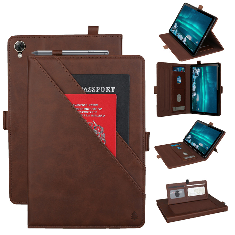 เคส Huawei MediaPad M6 8.4 #เคสฝาพับหนัง PU ช่องเสียบการ์ดภายนอกและภายใน Flip Card Slots Stand Leather