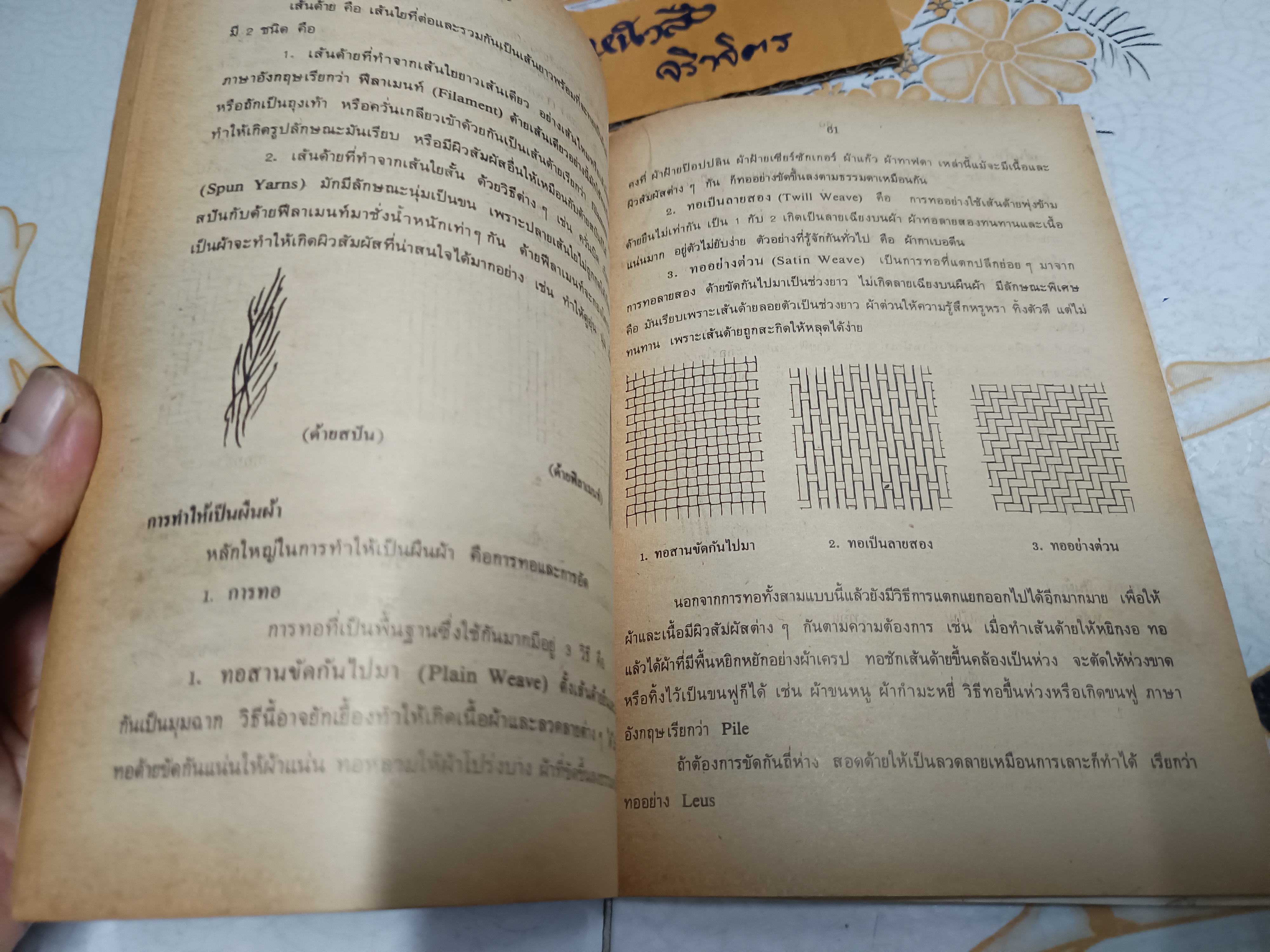 หนังสือเรียนวิชาการงานและอาชีพ ผ้าและการตัดเย็บ ระดับมัธยมศึกษาตอนต้น ตามหลักสูตรมัธยมศึกษาตอนต้นพุทธศักราช 2521 พิมพ์ครั้งที่ 3/2528 **สินค้าหมด**