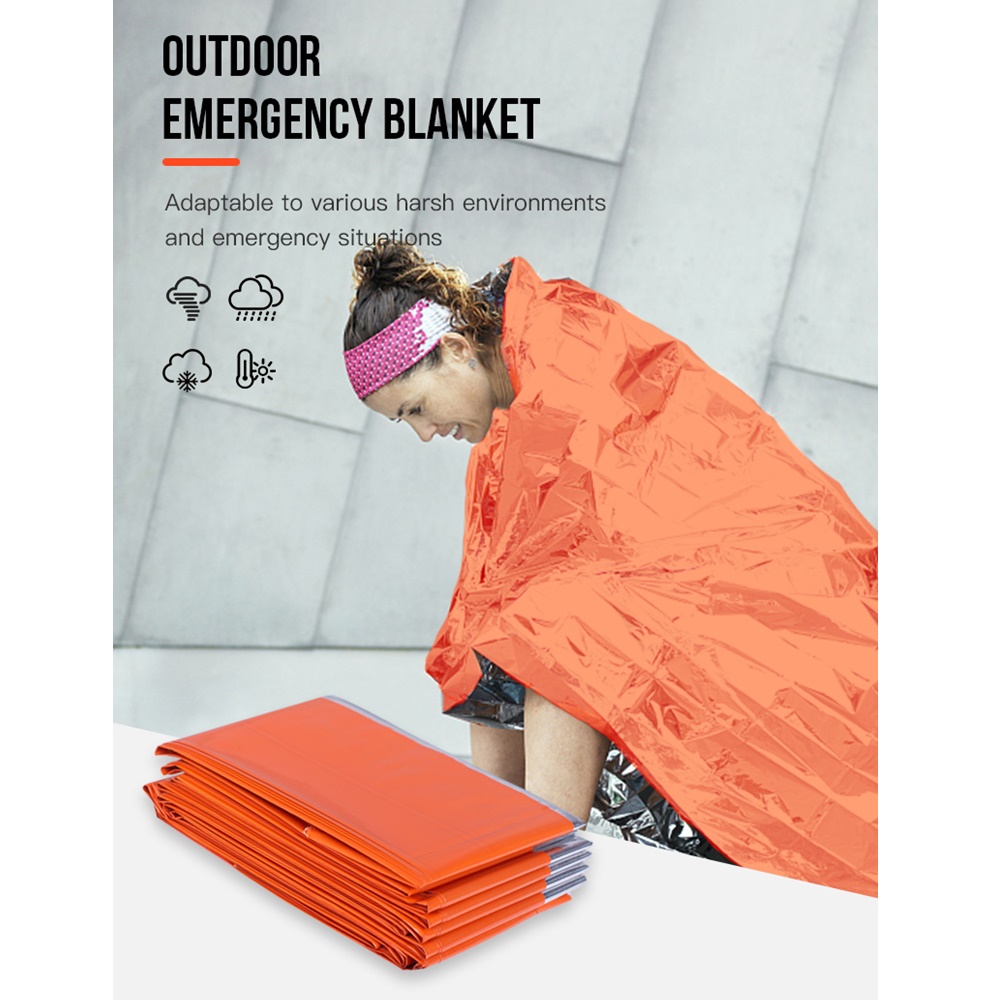 ผ้าห่มฉุกเฉิน Emergency Blanket อุปกรณ์ช่วยชีวิตและเพิ่มความอบอุ่นให้ร่างกาย (J1)