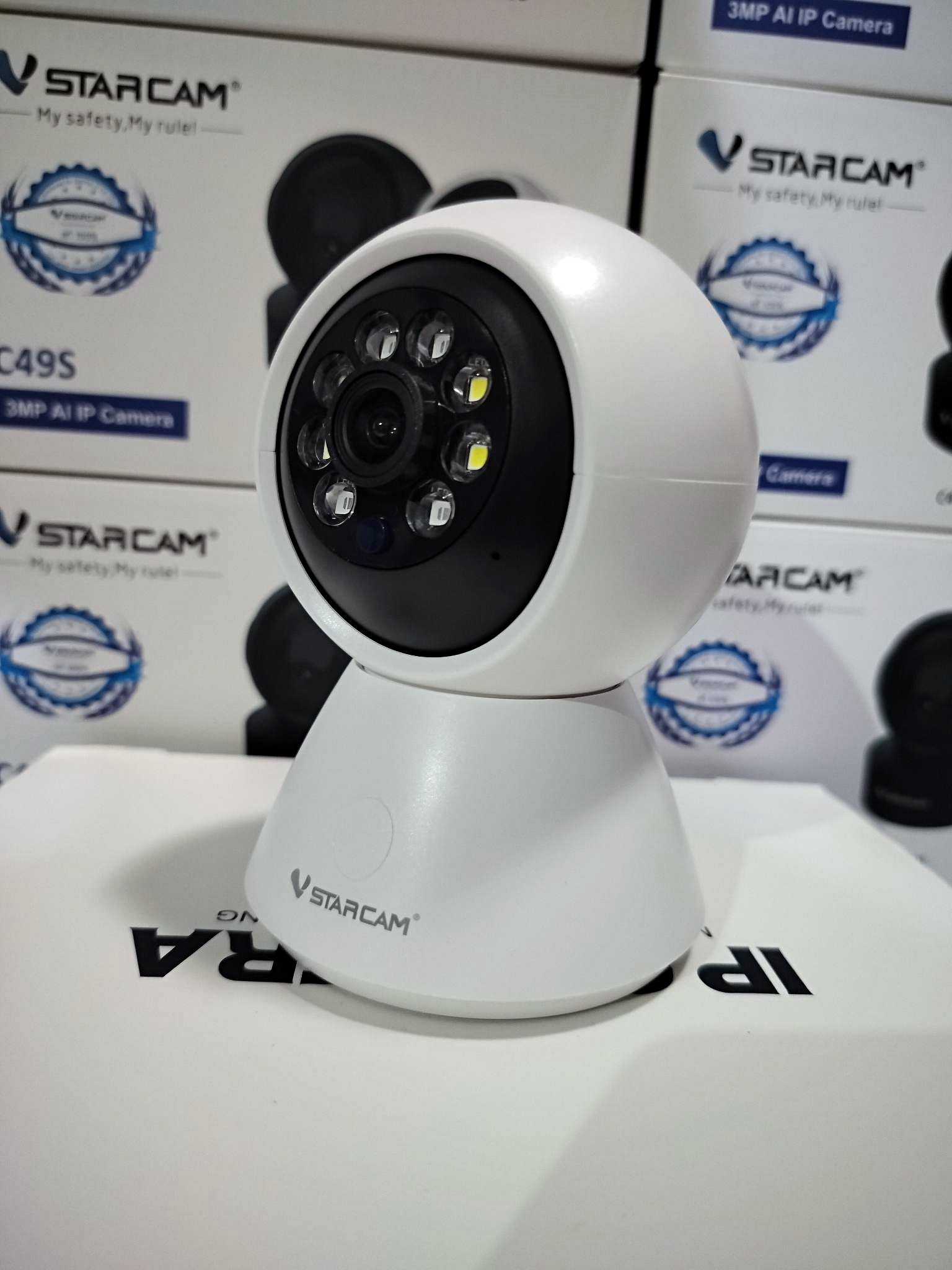 Vstarcam Vstarcam ใหม่ล่าสุด กล้องวงจรปิดกล้องใช้ภายใน รุ่นC991 ความคมชัด3ล้านพิกเซล #สินค้าขายดียอดฮิต ขาว