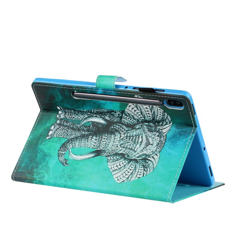 Case Samsung Galaxy Tab S6 T860 T865 #เคสฝาพับหนัง PU พิมพ์ลาย Pattern Printing PU Leather Flip