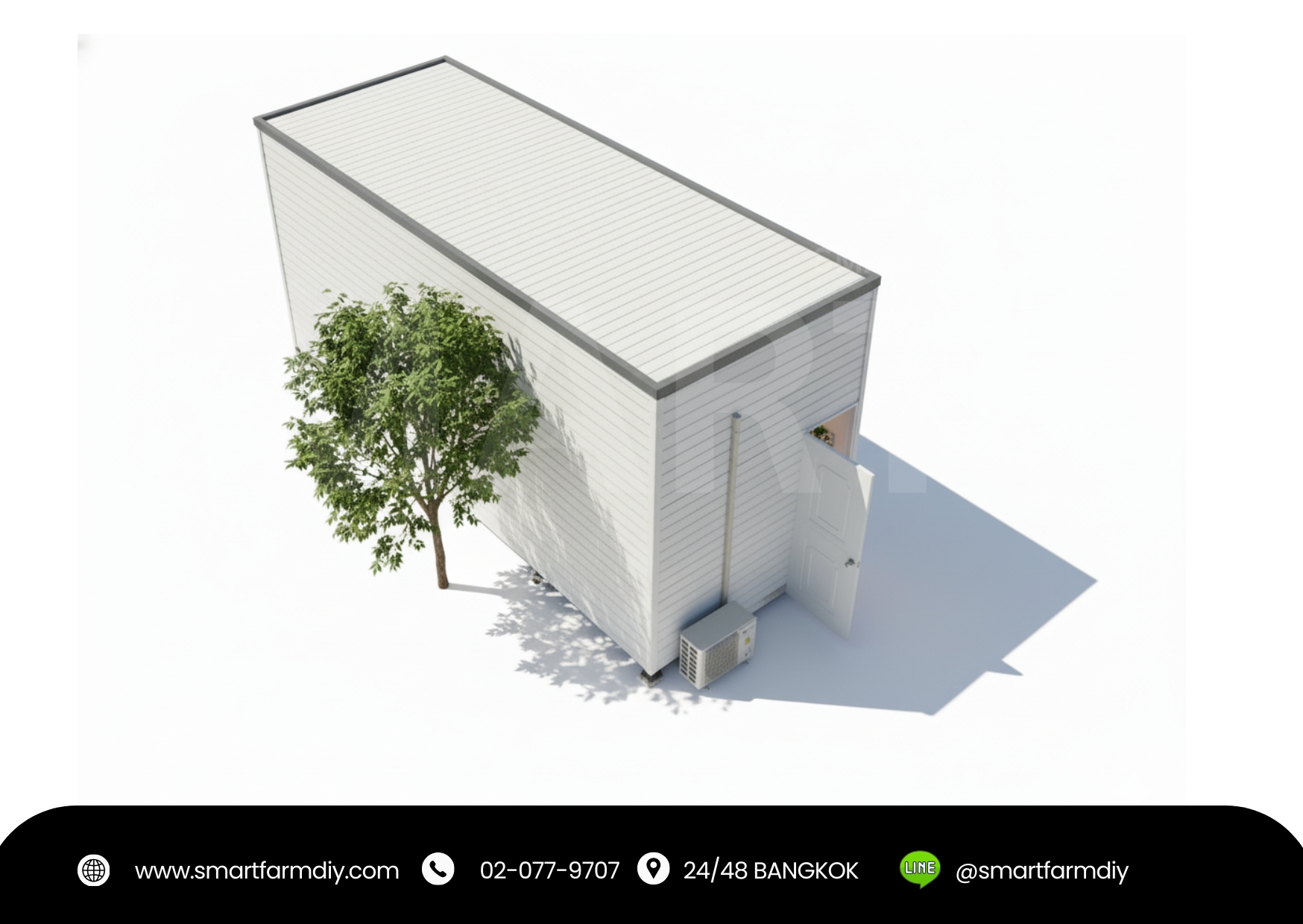 ตู้คอนเทรนเนอร์ปลูกพืช พร้อมระบบแอร์ พร้อมระบบสมาร์ทฟาร์ม