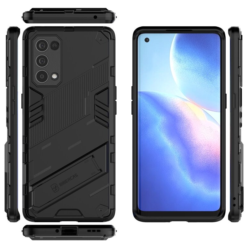 เคส OPPO Reno 5 Pro 5G #เคสฝาหลังพลาสติก ไฮบริด TPU + Kickstand