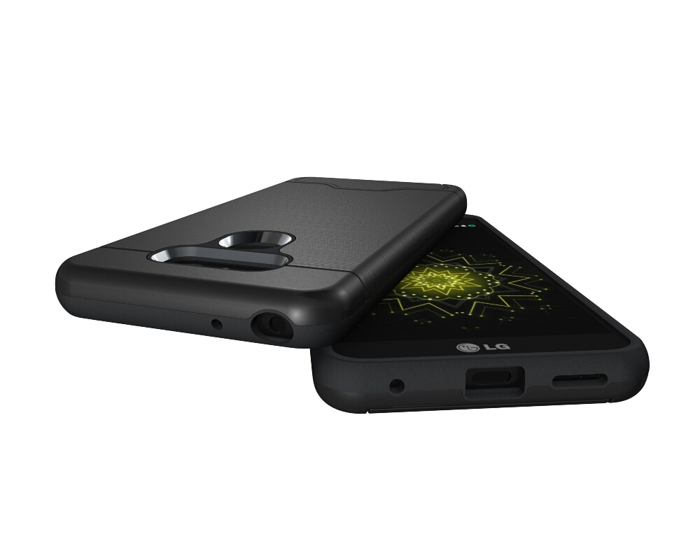 Case LG G6 เคส 2-In-1 Brushed Plastic + ช่องใส่การ์ด TPU Kickstand สีสันสวยงาม
