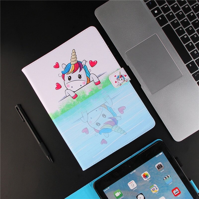 เคส Samsung Galaxy Tab S7 FE 12.4"(T730,T736) #เคสหนัง PU+TPU พิมพ์ลายพับตั้งได้ Printed Pattern PU Leather Case
