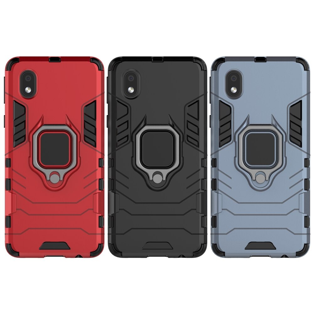 Case Samsung Galaxy A01 Core #เคสฝาหลังพลาสติกแข็ง +TPU Hybrid Case มีแหวนสวมนิ้วโลหะ