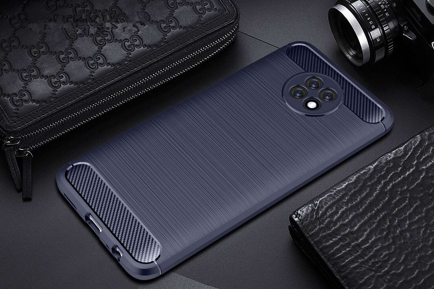 เคส Redmi Note 9T 5G #เคสคาร์บอนไฟเบอร์ ผิวขัดแปรง Brushered TPU Back Case
