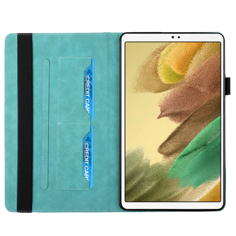 เคส Samsung Galaxy Tab A7 Lite 8.7" (T220,T225) #เคสฝาพับหนัง PU มีช่องใส่บัตร Embossed Flip Leather Case