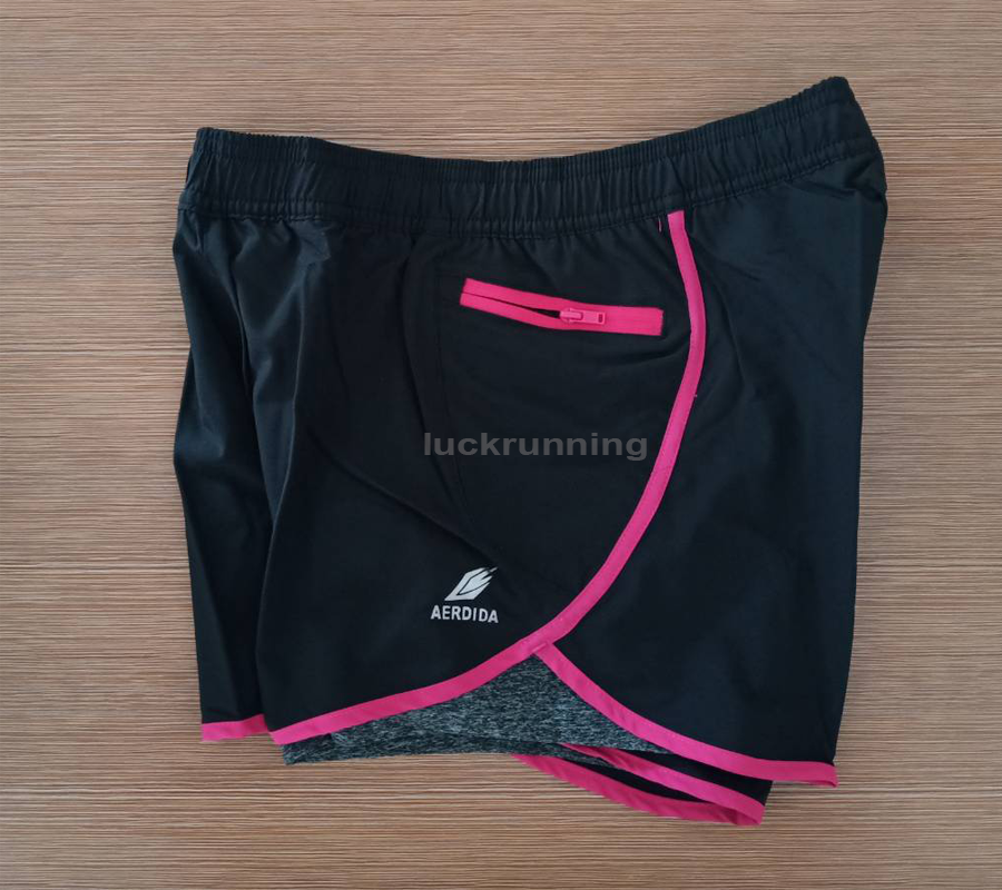(SALE) กางเกงวิ่งมาราธอน ขาสั้นผู้หญิง มีซับใน 2-in-1 AERDIDA รุ่น W2017-33(G4)