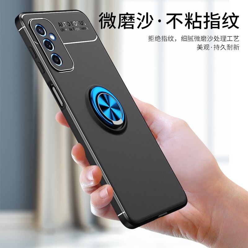 Case Samsung Galaxy M52 5G #เคสฝาหลัง TPU Finger Ring Kickstand (แผ่นโลหะแบบ Built-in)