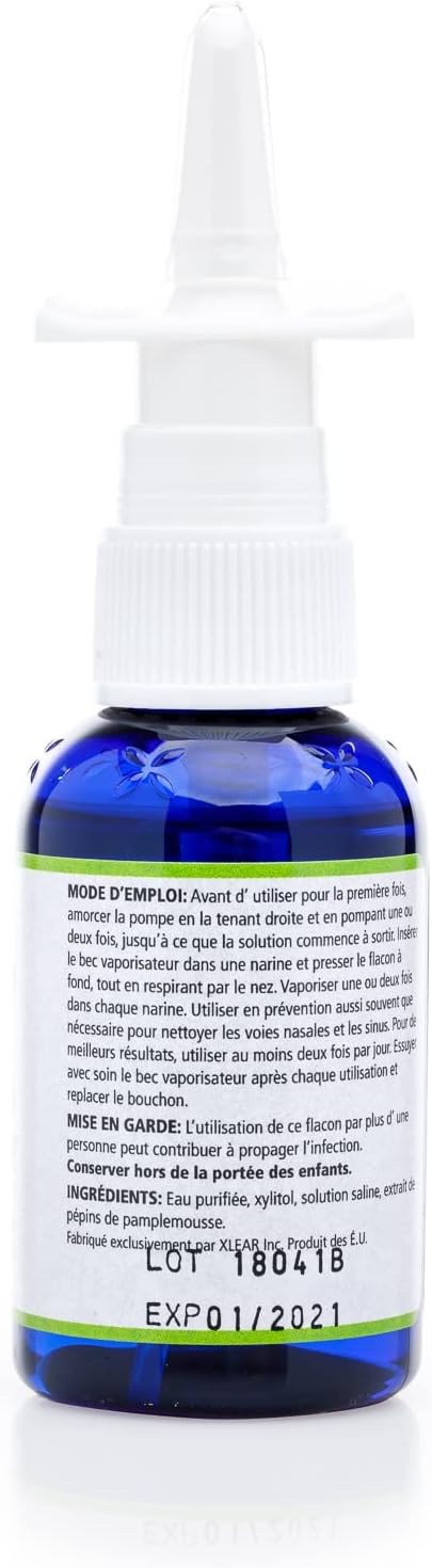 Xlear® Xylitol Saline Nasal Spray Daily Relief 45 mL ผลิตภัณฑ์ล้างจมูก