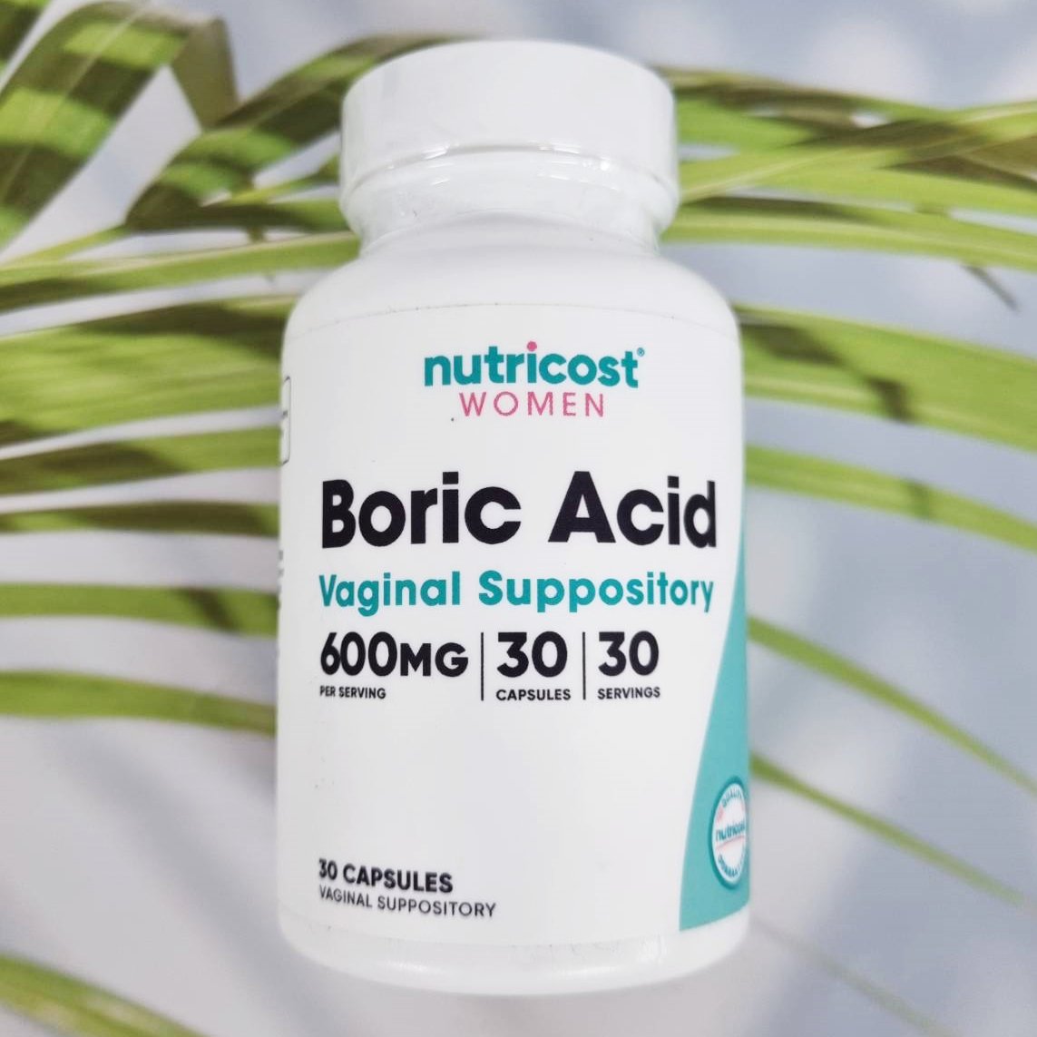 ntricost® Boric Acid 600 mg Vaginal Suppository ยาเหน็บช่องคลอด กรดบอริก ปรับสมดุลกรด-ด่าง