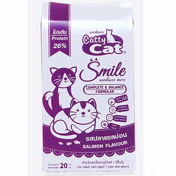 Catty Cat อาหารแมวเม็ด รสแซลมอน 20kg. FT02