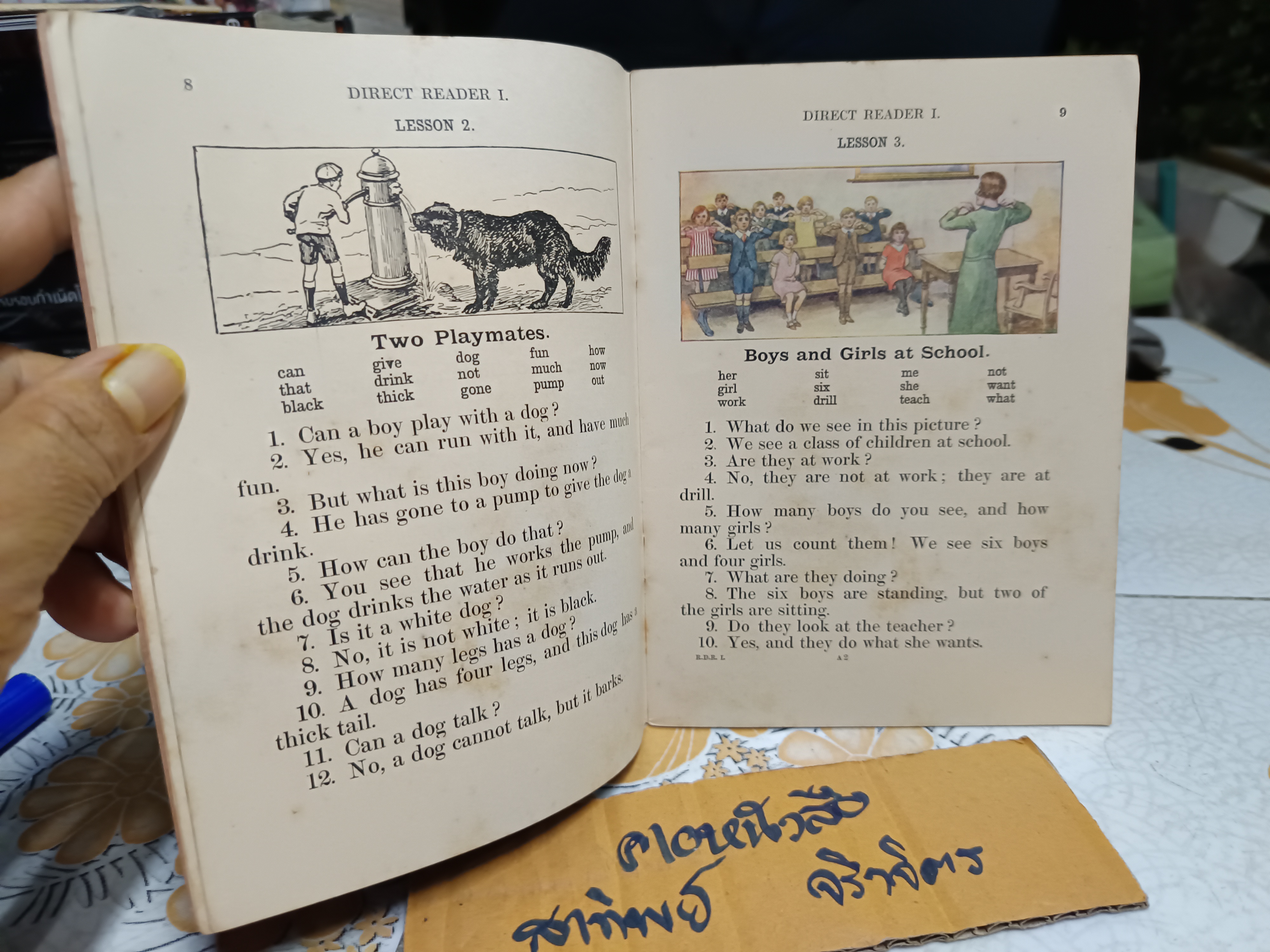 MACMILLAN'S DIRECT READERS - FIRST READER by GEORGE ROBB (of the Ministry of Education, Cairo.) Publisher, London, 1932 #vintage **สินค้าหมด**
