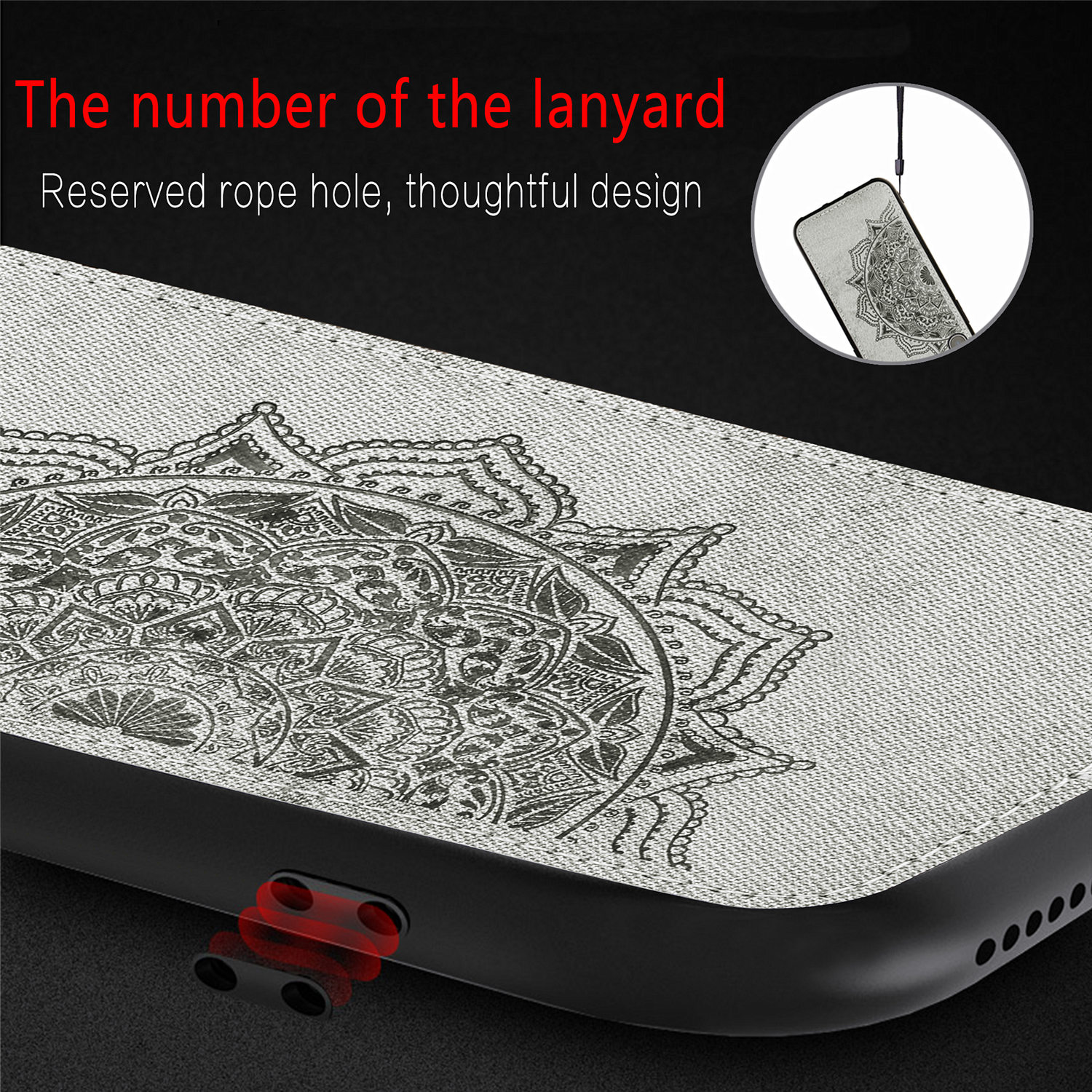 เคส OnePlus 7 Pro #เคสฝาหลัง Imprint Mandala Flower ลายดอกไม้หนัง PU+PCTPU ไฮบริด