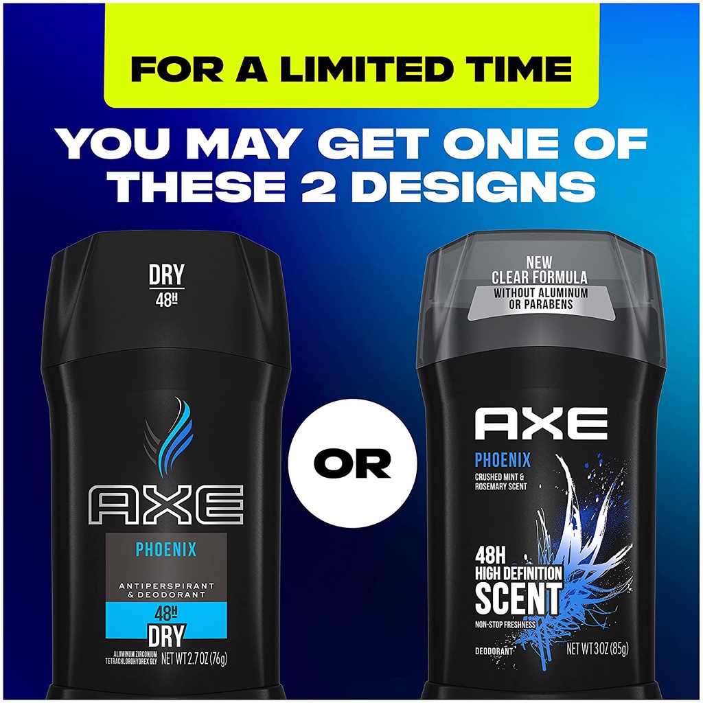 AXE® Phoenix Antiperspirant and Deodorant Stick 76g แอ๊กซ์ ผลิตภัณฑ์ระงับกลิ่นกาย สำหรับผู้ชาย
