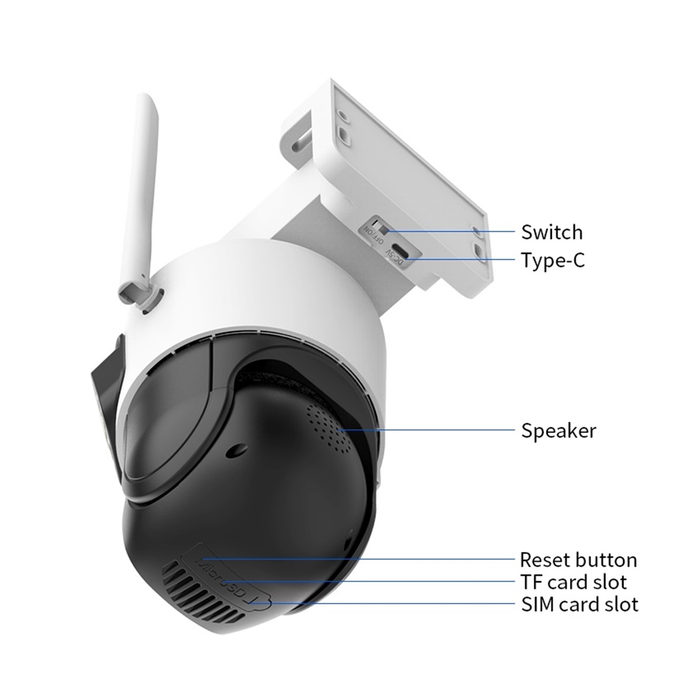 Vstarcam Vstarcam กล้องวงจรปิดภายนอกแบบใส่ซิมการ์ดพร้อมแผงโซล่าเซลล์ รุ่นBG661TR มีแบตในตัว กันน้ำทนฝุ่นทนแดด ขาว
