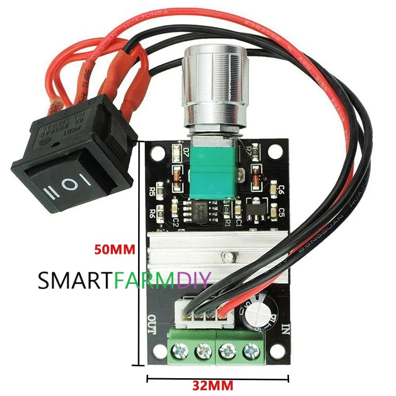 ชุด DC 6V 12V 24V 28V 3A PWM DC Motor Speed Controller ปรับความเร็ว DC Motor Driver สวิทช์ CS CCS ย้อนกลับ
