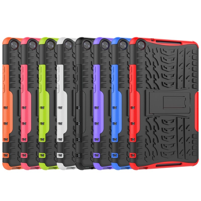 Case Huawei Mediapad M5 Lite 8 #เคสฝาหลังไฮบริด Cool Tyre PC+TPU Combo Cover with Kickstand