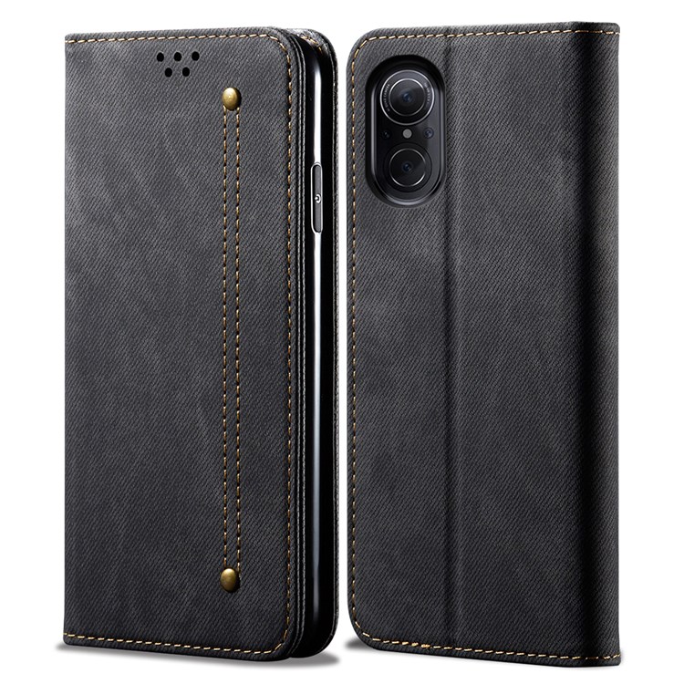 Case Huawei Nova 9 SE#เคสฝาพับสไตล์ย้อนยุคผิวผ้ายีนส์แบบกระเป๋าสตางค์