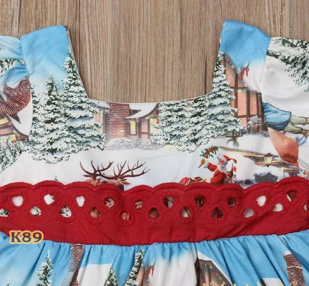 ชุดเด็กหญิง คริสมาสต์แนววินเทจ