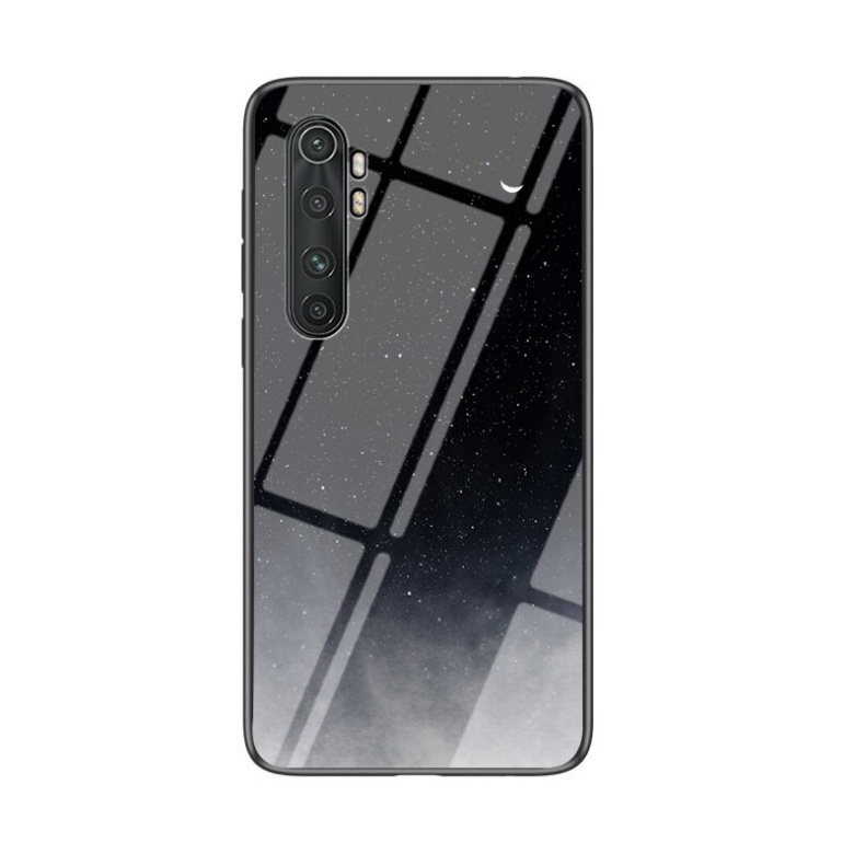 Case Xiaomi Mi Note 10 Lite #เคสฝาหลัง Gradient Color Glass + PC + TPU Hybrid Case