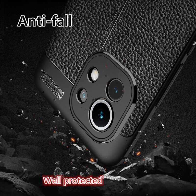 เคส Xiaomi Mi 11 #เคสฝาหลัง TPU ผิวลิ้นจี่ช่วยป้องกันลายนิ้วมือและกันลื่นได้ดี