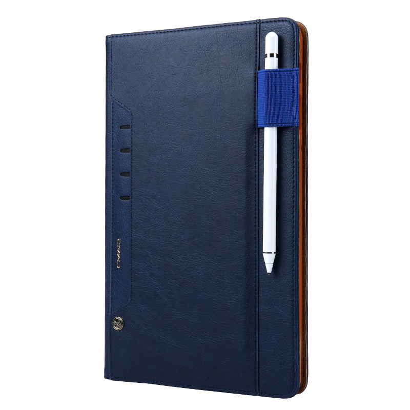 เคส Samsung Galaxy Tab A 10.5 (2018) T590 T595 #เคสฝาพับหนัง PU คุณภาพดี พร้อมฝาปิดมีช่องเสียบการ์ด CMAI2 PU Leather Stand Wallet Flip