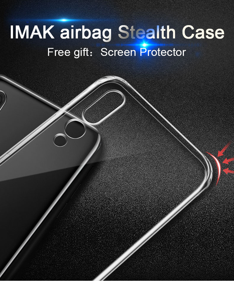 เคส Huawei P20 Pro #เคสฝาหลังนิ่มใส IMAK Anti-drop TPU Back Case + ฟิล์มกันรอย