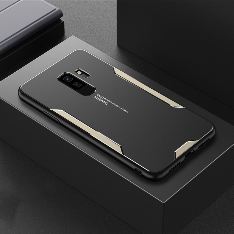 Case Samsung Galaxy S9+ #เคสฝาหลังไฮบริด Metal +TPU Shockproof metal back plate Phone Back Cover