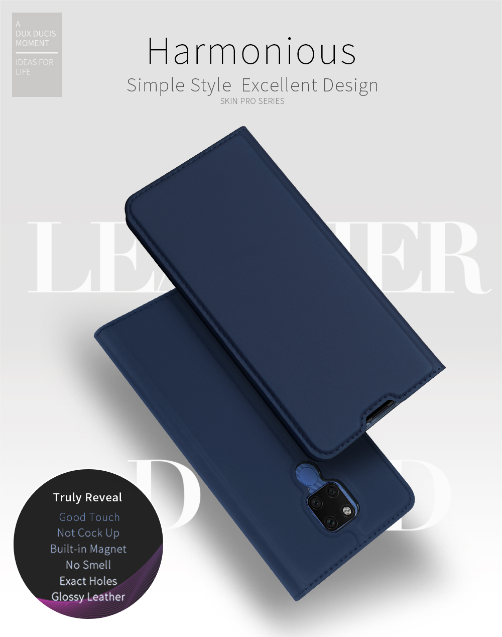 เคส Huawei Mate 20 X #เคสฝาพับ DUX DUCIS Skin Pro Series คุณภาพดีราคาถูก