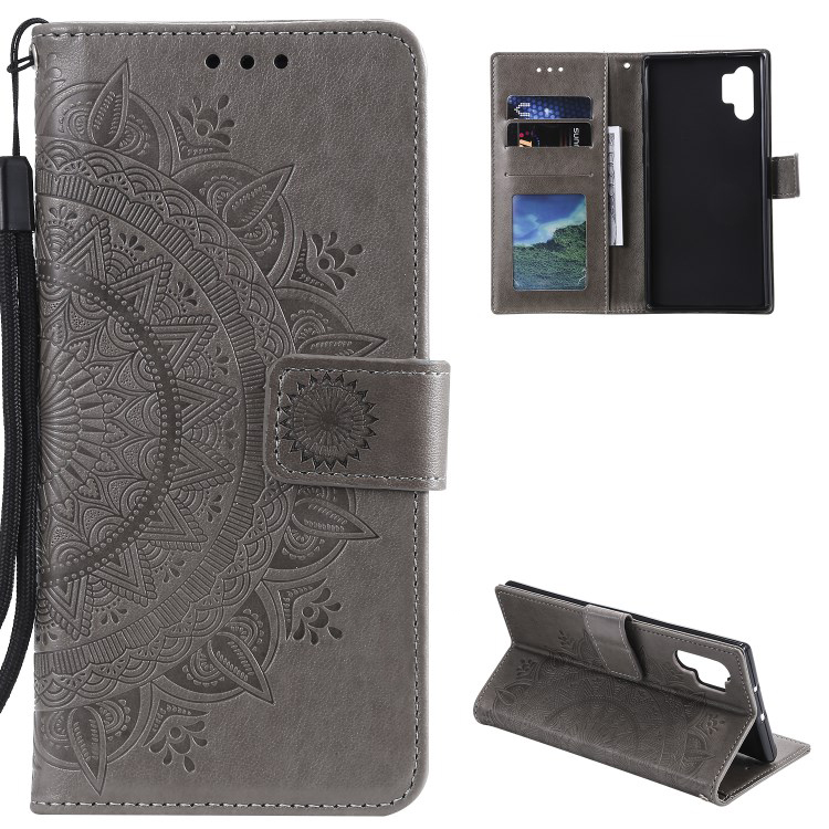 Case Samsung Galaxy A32#เคสฝาพับหนัง PU ปั้มลาย Imprint Mandala Flower