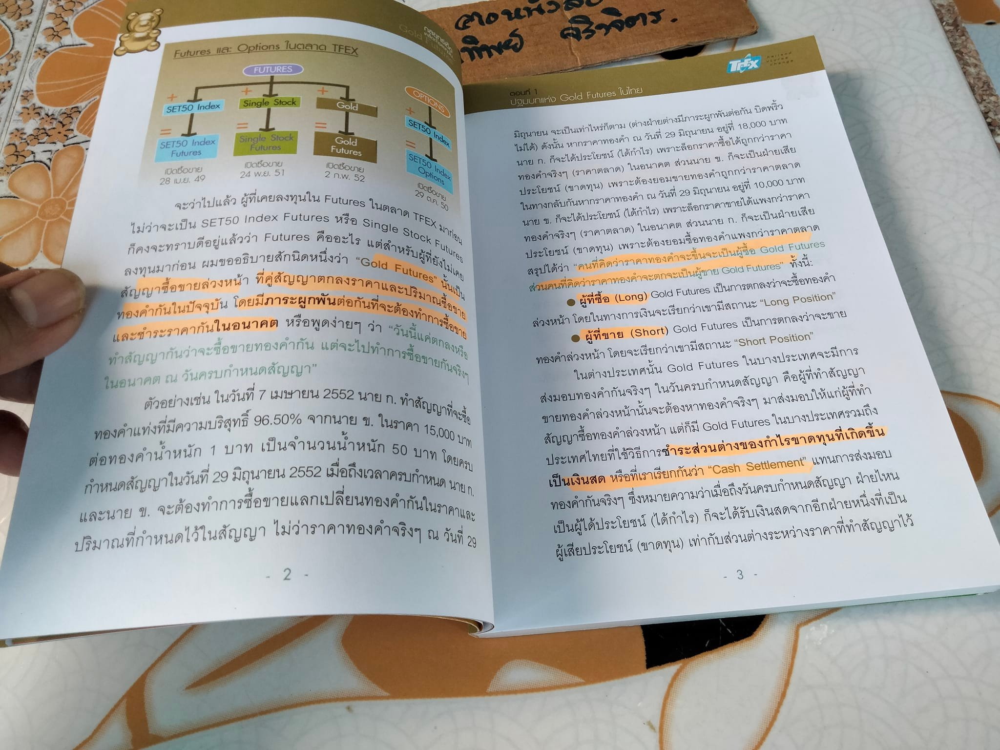 กลยุทธ์เด็ด เคล็ดการลงทุนใน Gold Futures (มีรอยปากกาเน้นข้อความหลายหน้า)