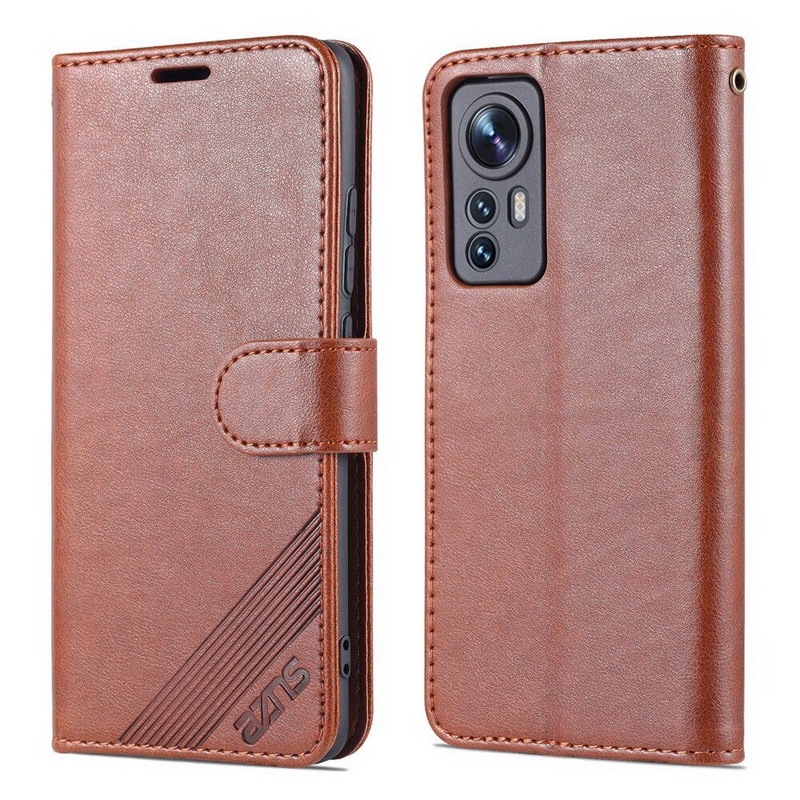Case Xiaomi 12 Pro#เคสฝาพับหนัง PU มีช่องใส่บัตร AZNS Wallet Leather Stand Phone Cover