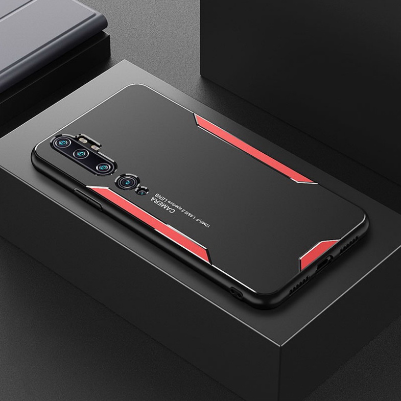 เคส Xiaomi Mi Note 10 Pro #เคสฝาหลังไฮบริด Metal +TPU Shockproof metal back plate Phone Back Cover