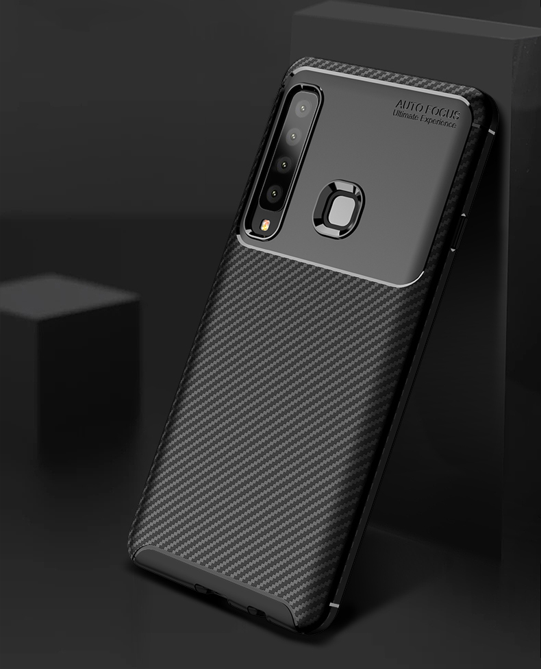 Case Samsung Galaxy A9 (2018) #เคสฝาหลังนิ่ม Carbon Fiber Anti-drop TPU Protection