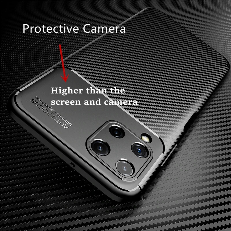 Case Samsung Galaxy M22#เคสฝาหลังนิ่ม Carbon Fiber Anti-drop TPU Protection
