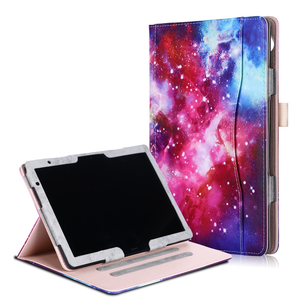 เคส Huawei MediaPad T5 10 #เคสฝาพับรูปแบบการพิมพ์ Pattern Printing PU Leather Smart Cover