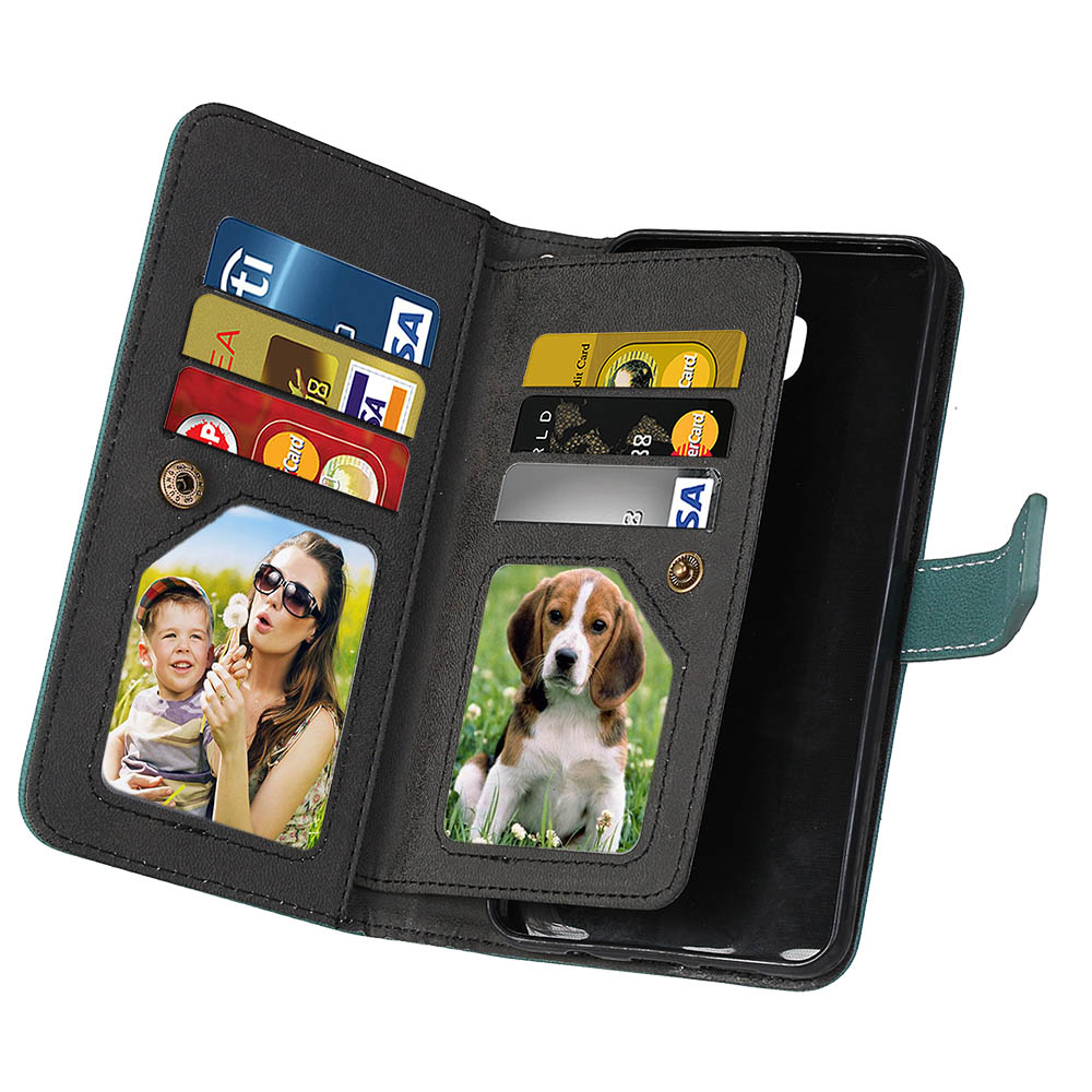 เคส Samsung Galaxy C9 Pro #เคสฝาพับ MatteSkin PU Leather Stand มีช่องใส่นามบัตรพร้อมช่องเสียบการ์ดได้ 9 ใบ